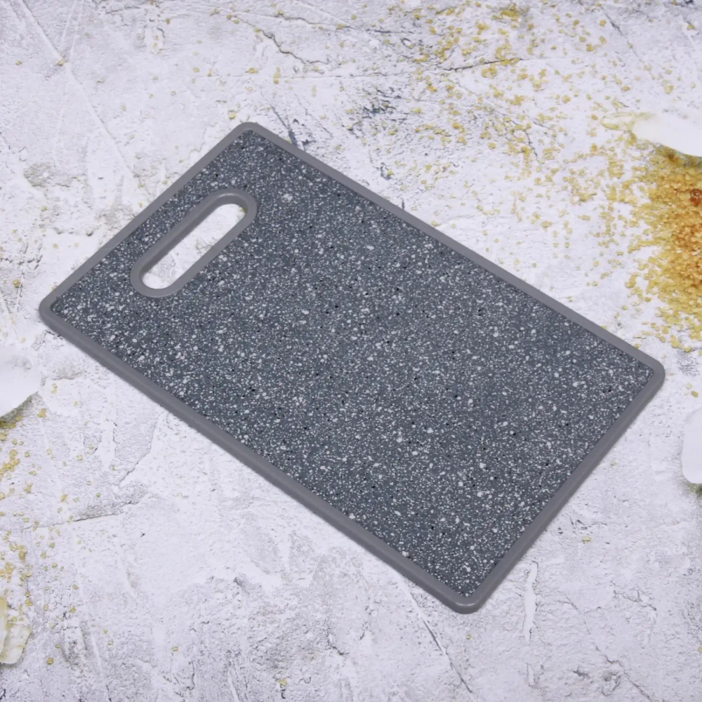 Доска разделочная пластиковая «Каменная крошка» 22*37см, серая