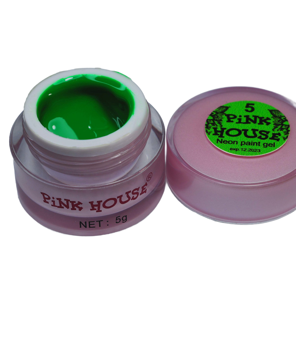 Гель-краска Неон зеленая №05 Pink House, 5гр
