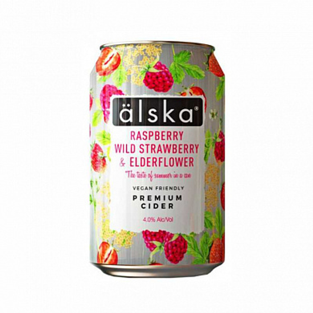 Сидр Малина, Земляника и Бузина / Alska Raspberry, wild strawberry & Elderflower