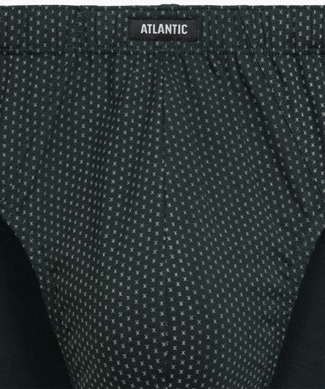Мужские трусы (3шт) слипы классика Atlantic 3MP-202, хлопок, изумрудный + темно-серый меланж + баклажан
