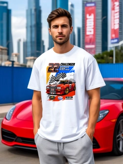 Футболка мужская y2k с принтом машиной