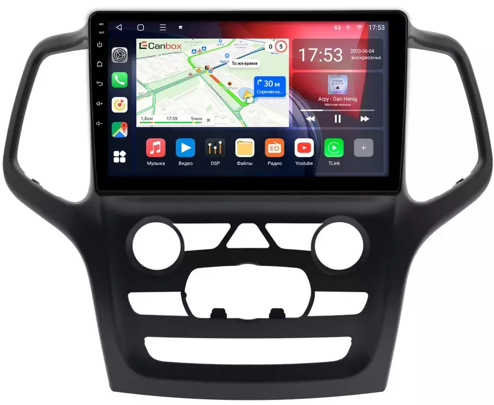 Магнитола для Jeep Grand Cherokee WK2 2013-2021 (взамен 5" экрана) - CanBox 9-0360 Android 10, 8-ядер, SIM-слот