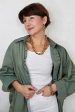 HMG 1275 Matt gold 2 см Серьги арт.0790