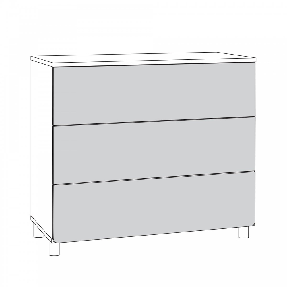 Эйп Комод 13.322 (Белый PE шагрень, Дуб Белый exclusive OW D4430)