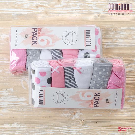 Трусики женские DOMINANT 54000-4, FULL BRIEF, 6 шт. в уп.