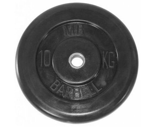 Диск обрезиненный Barbell d 51мм 10 кг мет. втулка*