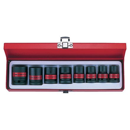 Цена на KING TONY (4408SP) Набор ударных торцевых головок 1/2", 6-гранные, 3/8"-15/16", 8 предметов