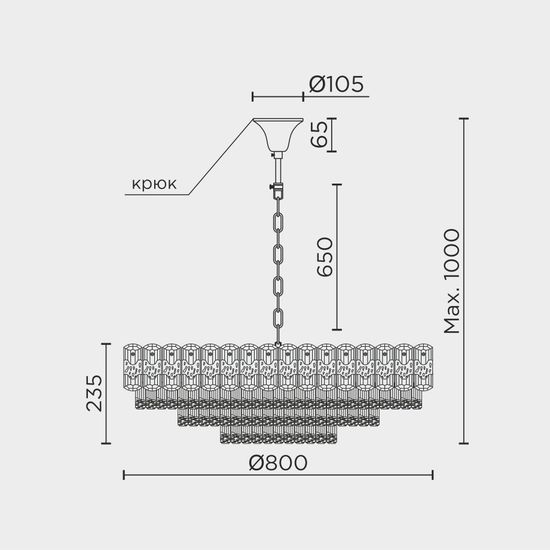 Подвесная люстра MODELUX ML.7092.800 GD