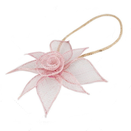 Держатель-подхват магнитный "Лилия" для легких штор, цвет пастельно-розовый