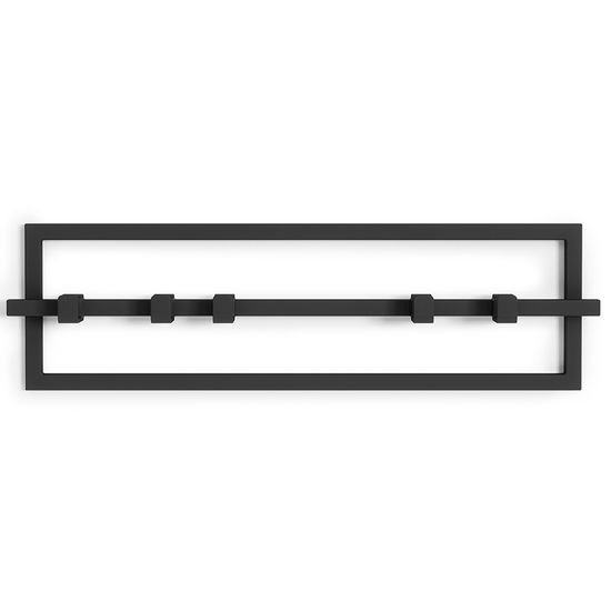 Вешалка настенная cubiko, 53 см, черная, 5 крючков