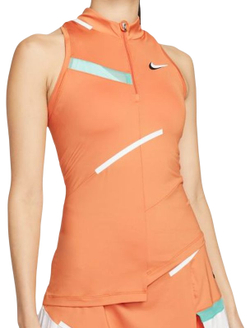 Женский топ теннисный Nike Dri-Fit Slam Tank W - hot curry/washed teal/white/white