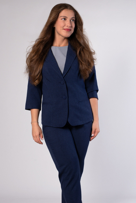 Жакет женский 3736зп, темный деним #38ТД043736зп