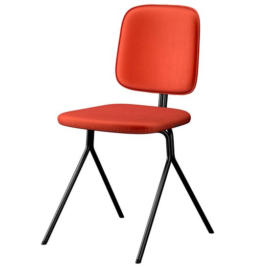 Стул ror, y, велюр, черный/темно-красный/зелено-синий