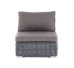 "Лунго" модуль диванный прямой с подушками, цвет графит