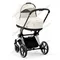Коляска для новорожденных Cybex Priam IV Off White шасси Chrome Black
