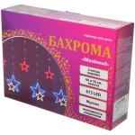 Гирлянда для дома БАХРОМА ш3м*0,8/0,5м 672 лампы LED «Звездопад», прозрачн.провод, 8 реж, IP-20,Мультицвет (возможность соедиения)