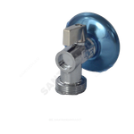 Кран шаровой латунь бытовой хром угловой R614 G1/2"х3/4" Ру10 НР переходной флажок с отражателем Giacomini R614X004