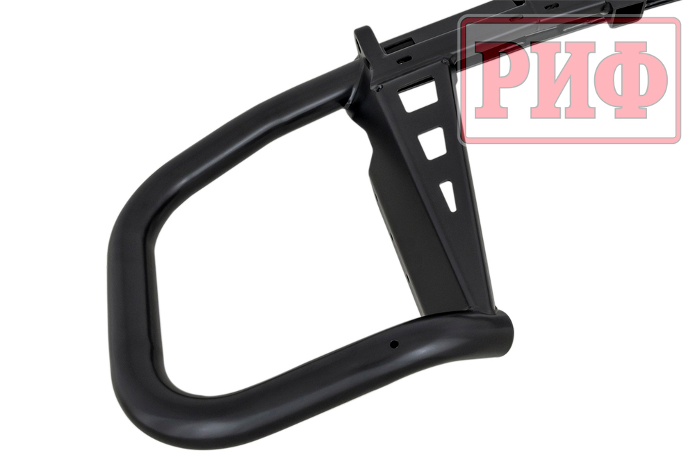 Бампер силовой задний Mitsubishi Pajero IV c квадратом под фаркоп РИФ