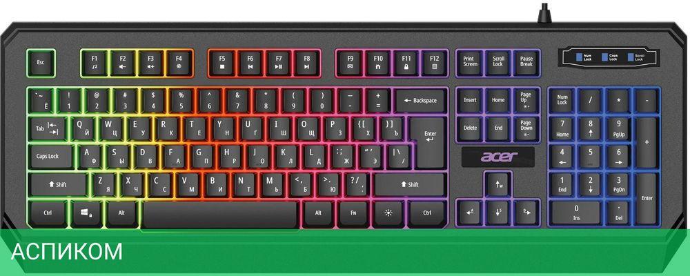 Клавиатура Acer OKW300 черный (ZL.KBDCC.019)