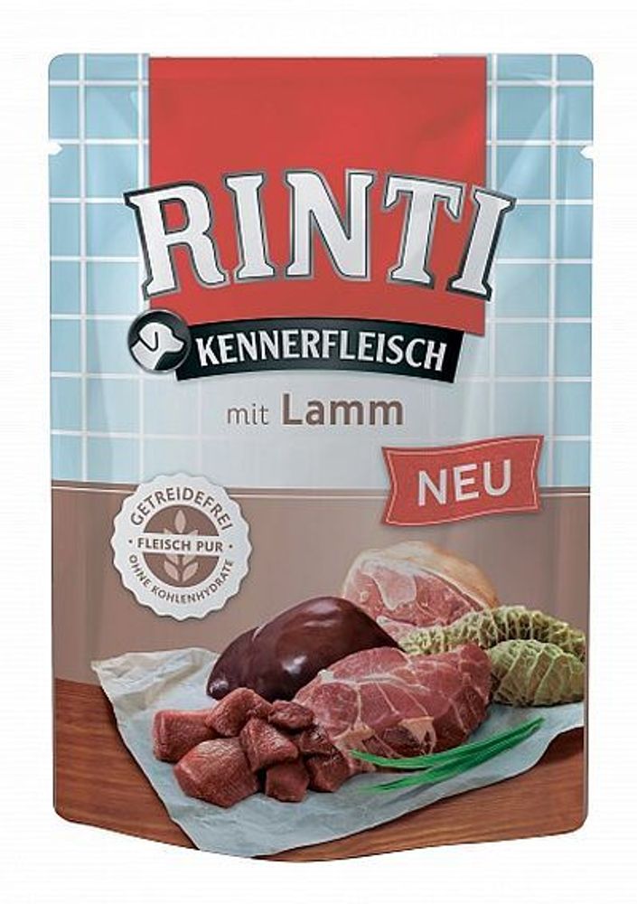 RINTI KENNERFLEISCH Паучи Ягненок Влажный корм для собак  - 0,4 кг