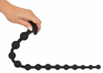 Черные анальные бусы Anal beads - 50 см. (Цвет: черный)