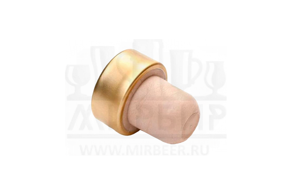 Пробки Т-образные полимерные с алюминиевой шапкой ЗОЛОТО 29x19, 25 шт