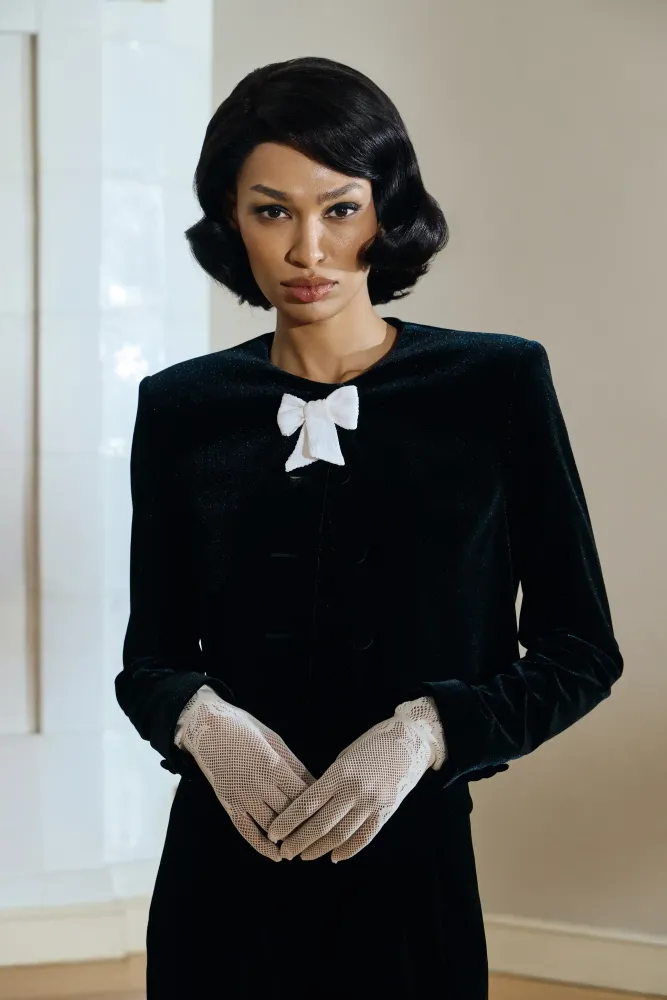 Naomi, брюки из черного бархата