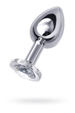 Анальная втулка с кристаллом Large прозрачный 9 см