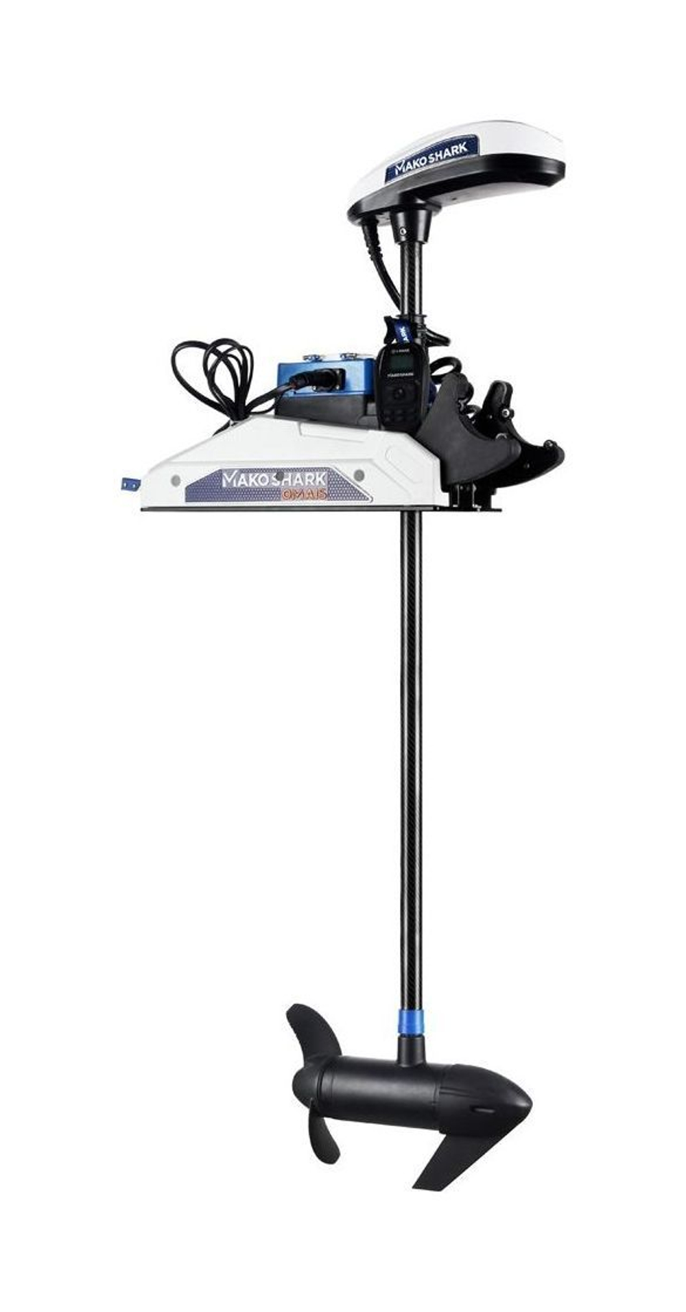Троллинговый электромотор MakoShark 55 lbs/137 см/12v/GPS (электроякорь), белый