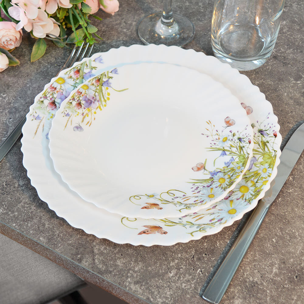 Тарелка обеденная 24см Ромашки