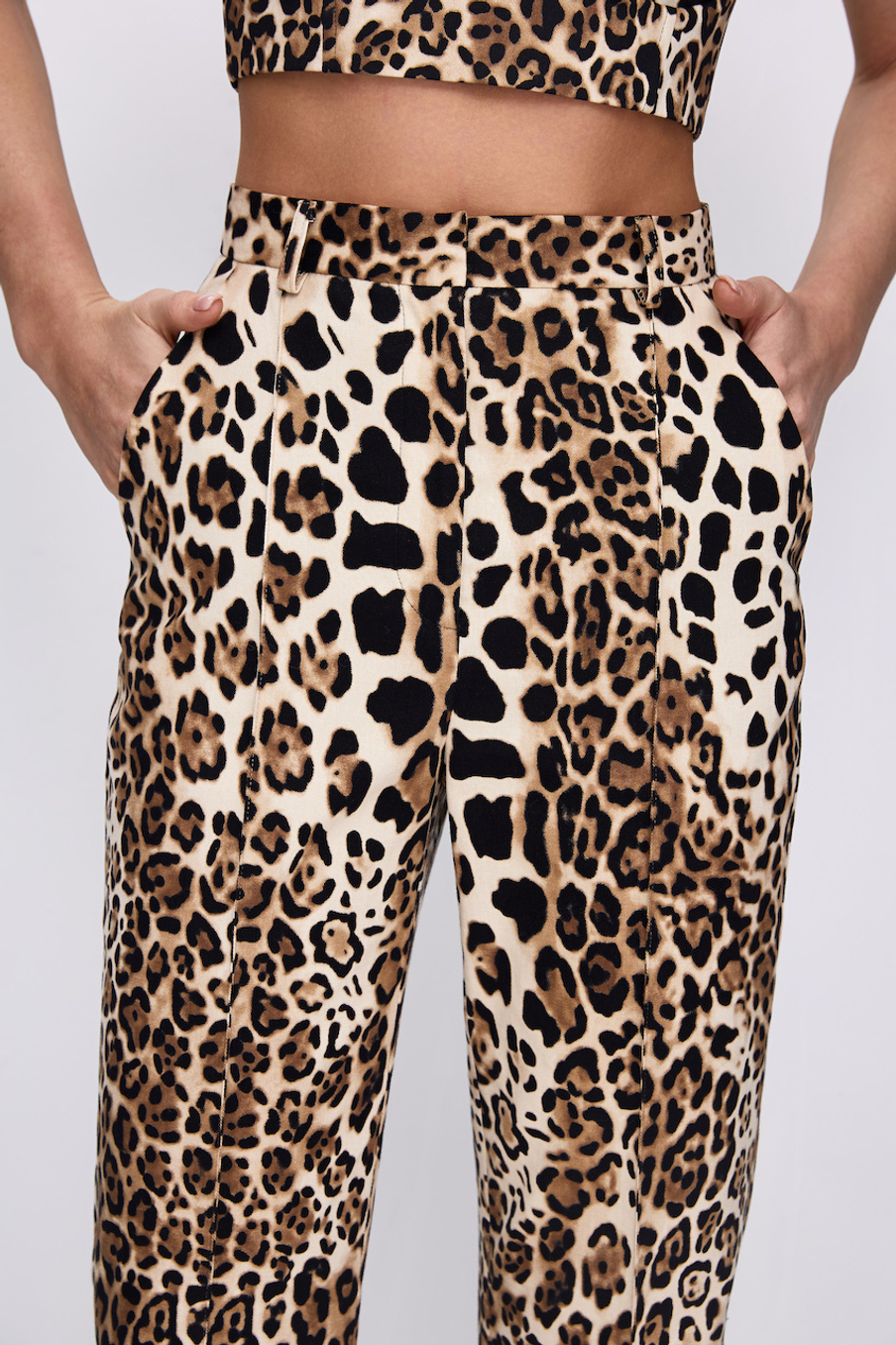 Trousers "Wild Cat" Slit Leopard