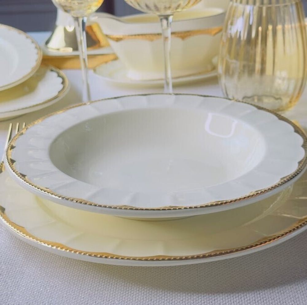 Lenardi 205-935 Набор из 6 глубоких тарелок 23см ИМПЕРИАЛ ЗОЛОТО в под.уп.(х6)Фарфор