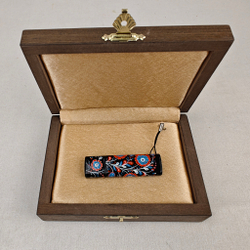 Флешка USB в футляре с ручной росписью "Цветы России"