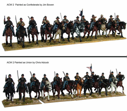 ACW02  American Civil War Cavalry (12 Plastic Figures)