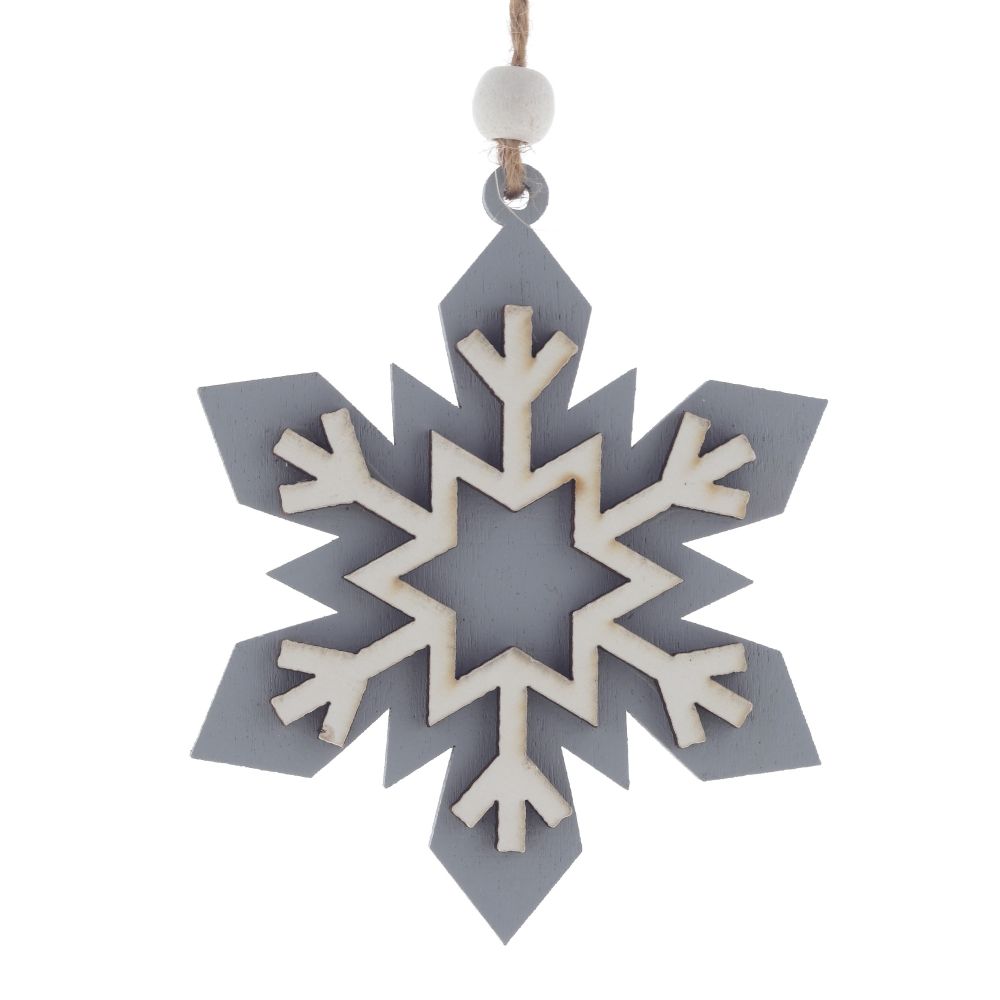 GAEM Украшение новогоднее "Снежинка", L8 W1 H10,5 см, 3в.