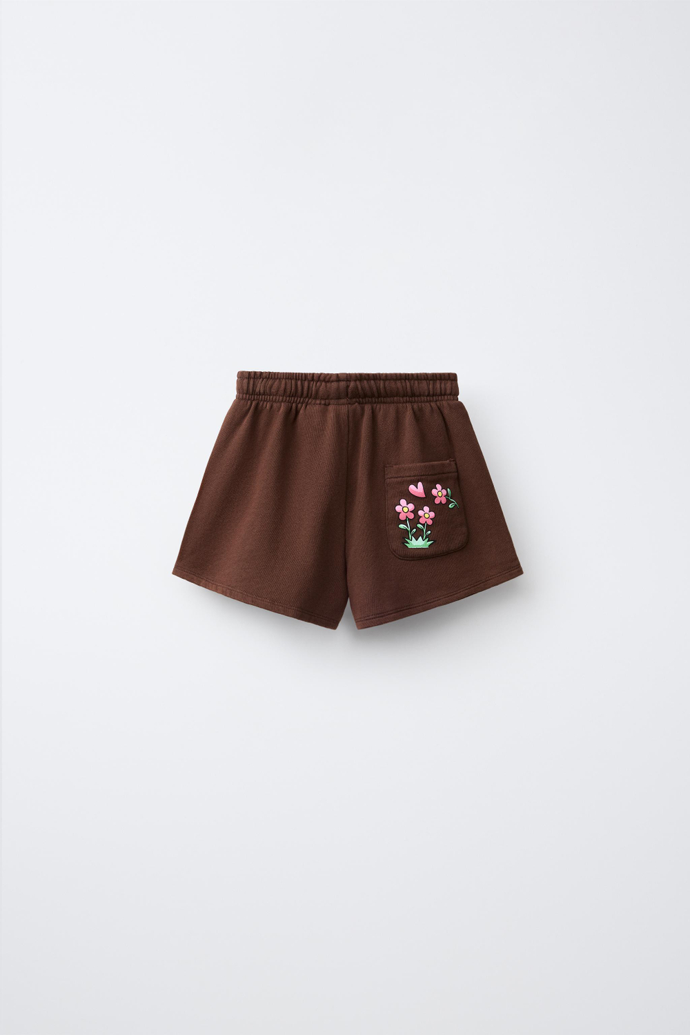 ZARA ШОРТЫ С ПРИНТОМ «КАПИБАРА CAPYFUN ©», КОРИЧНЕВЫЙ