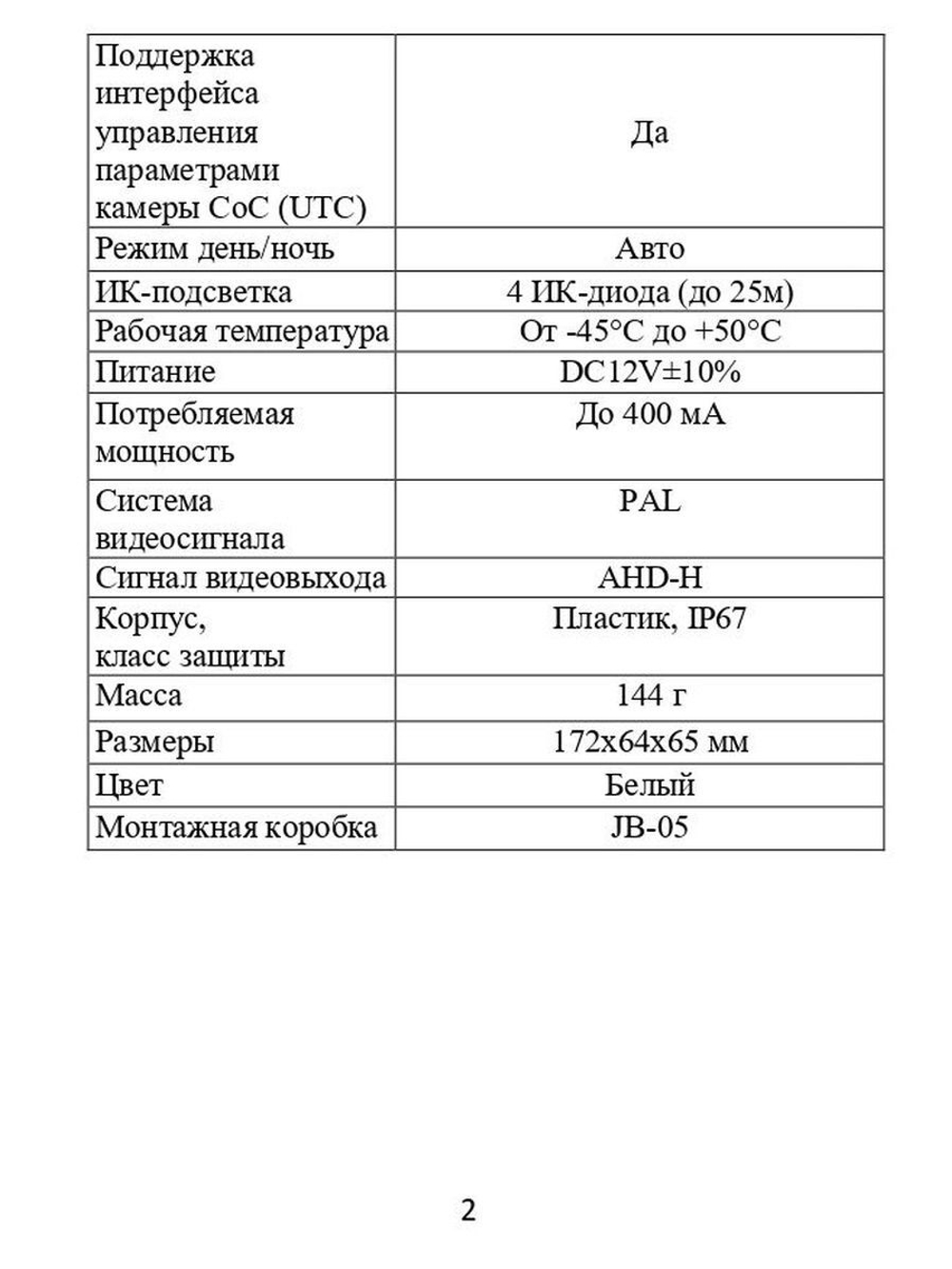 Видеокамера EL MB2.0(2.8)_V.5