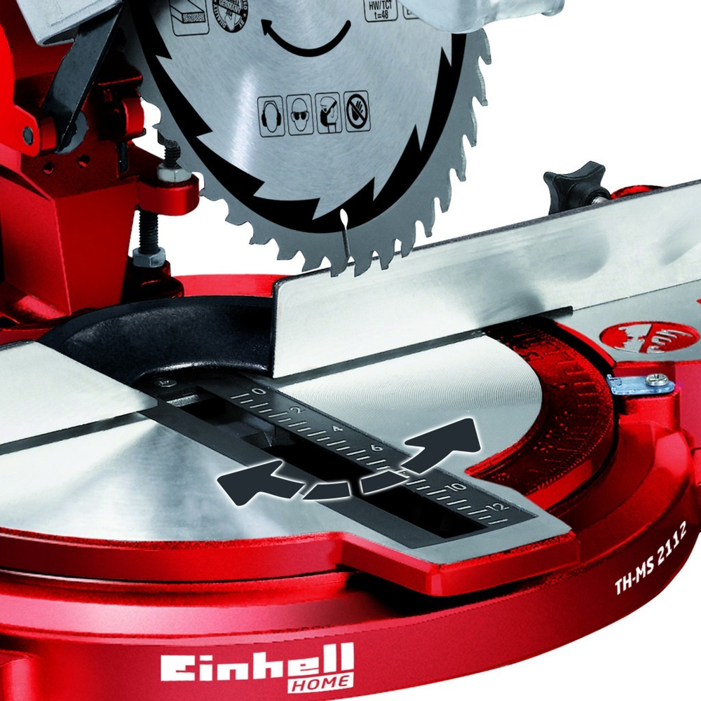 Пила торцовочная Einhell TC-MS 2112, 1600Вт,210х30мм