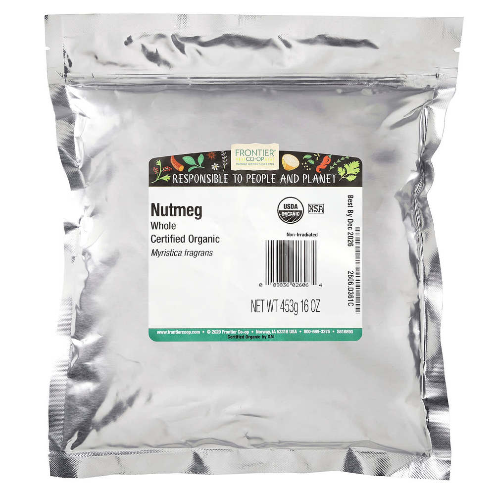 Frontier Co-op, Органический цельный мускатный орех, 453 г (16 унций)