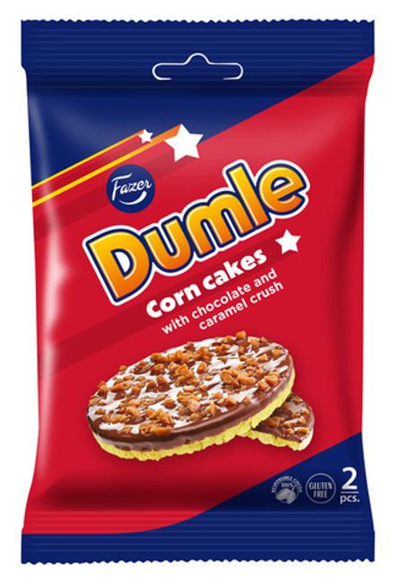 "Dumle" Хлебцы кукурузные с шоколадом и хрустящей карамельной крошкой 33г