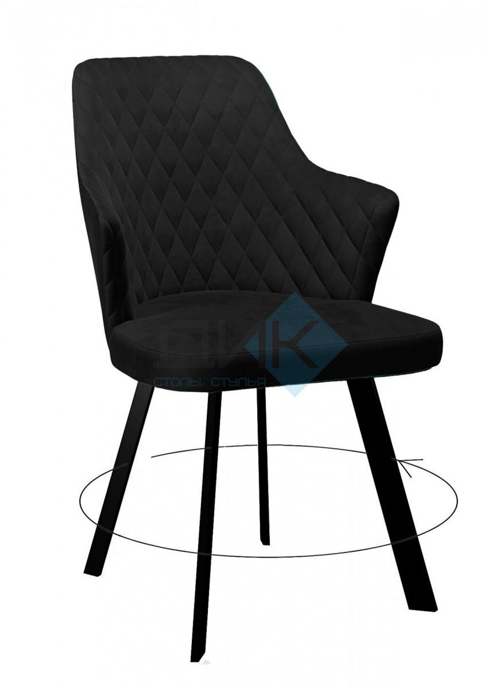 Стул DikLine 245 поворотный опоры чёрные