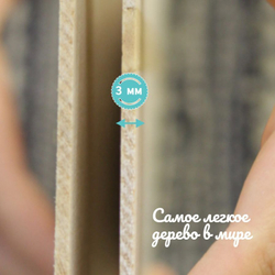 Дощечки для моделирования Бальза 100 * 400 мм, толщина 3 мм (2 штуки) /Бальса для моделирования