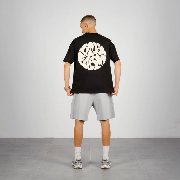 Футболка UNIFORM Heavy Bubble, черный/бежевый