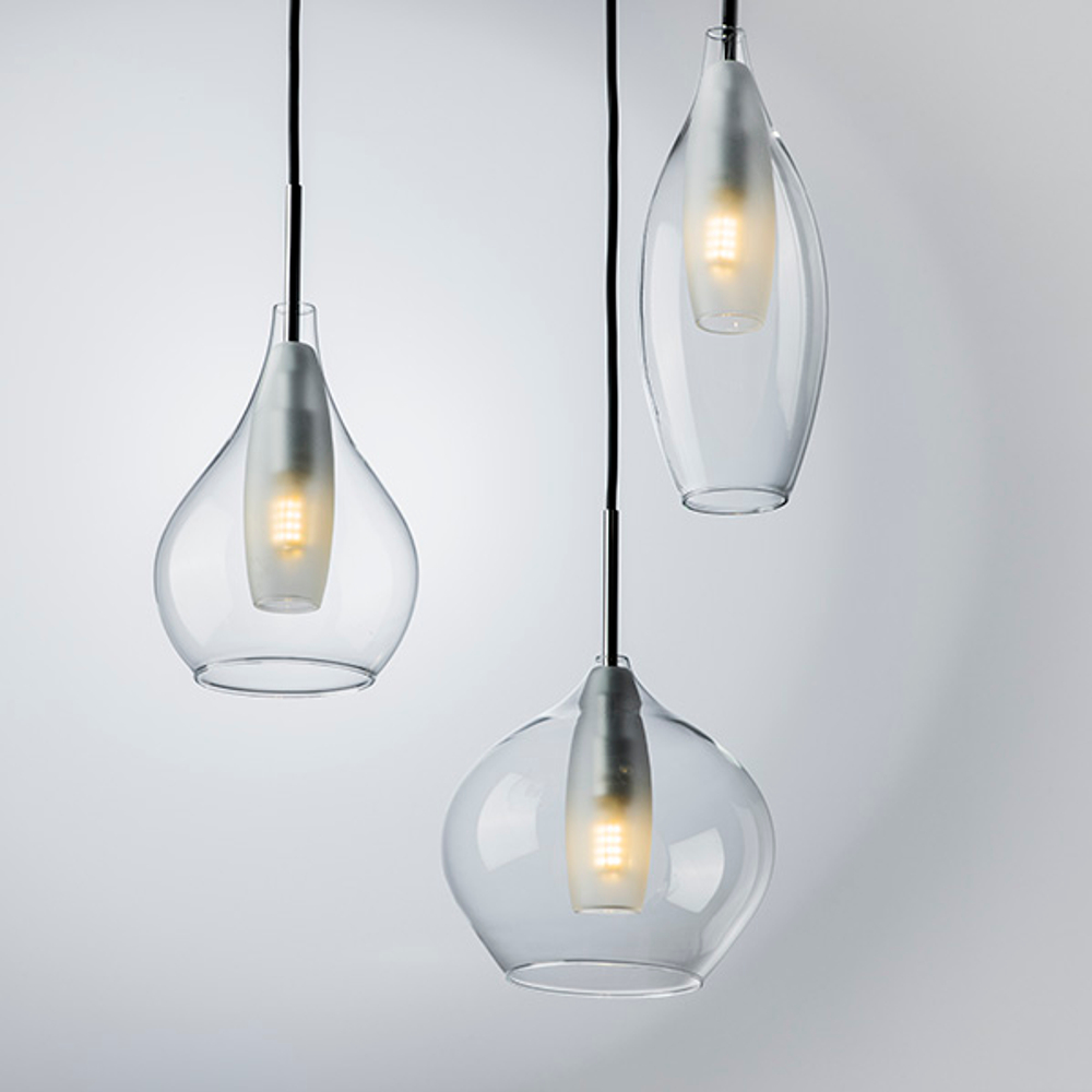 803051 Подвес PENTOLA 3х25W G9 ХРОМ/ПРОЗРАЧНЫЙ