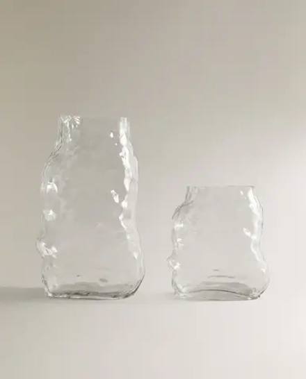 ZARA HOME АСИММЕТРИЧНАЯ СТЕКЛЯННАЯ ВАЗА