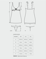 Бежевый пеньюар со стрингами Caramella Chemise LXL (46-48) (Цвет: бежевый)