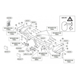 Фаркоп Brink (Thule) 582900 для Jeep Grand Cherokee (2013 - )(паспорт и сертификат в комплекте)(без электрики)