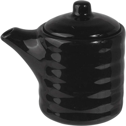 Соусник-бутылка «Кунстверк»; фарфор; 150мл; D=65,H=89мм; черный 3040386