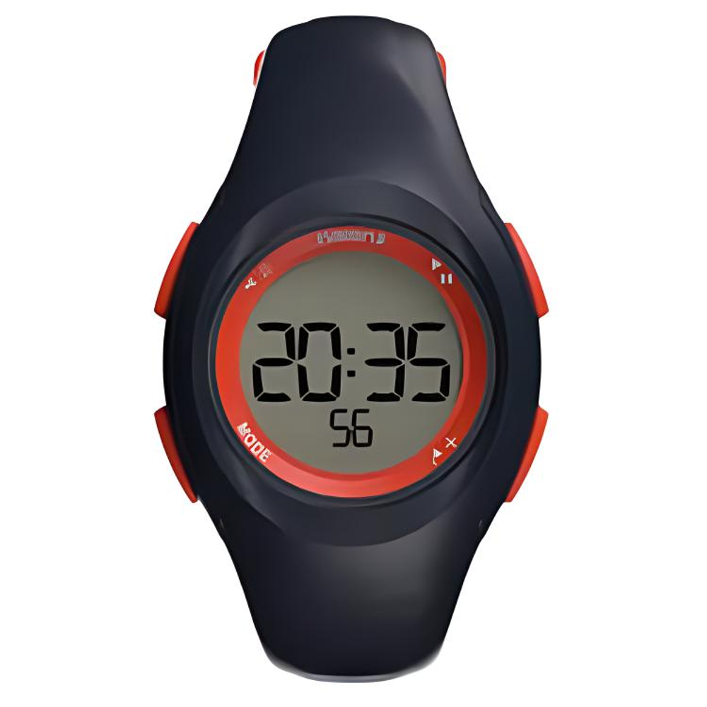 DECATHLON Wrist Watch Electronic Movement Resin Strap 34mm Gray Dial Kids"