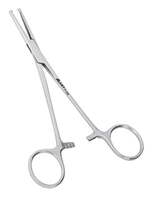 Зажим кровоостанавливающий 1х2 зубый зубчатый прямой №3 200 мм